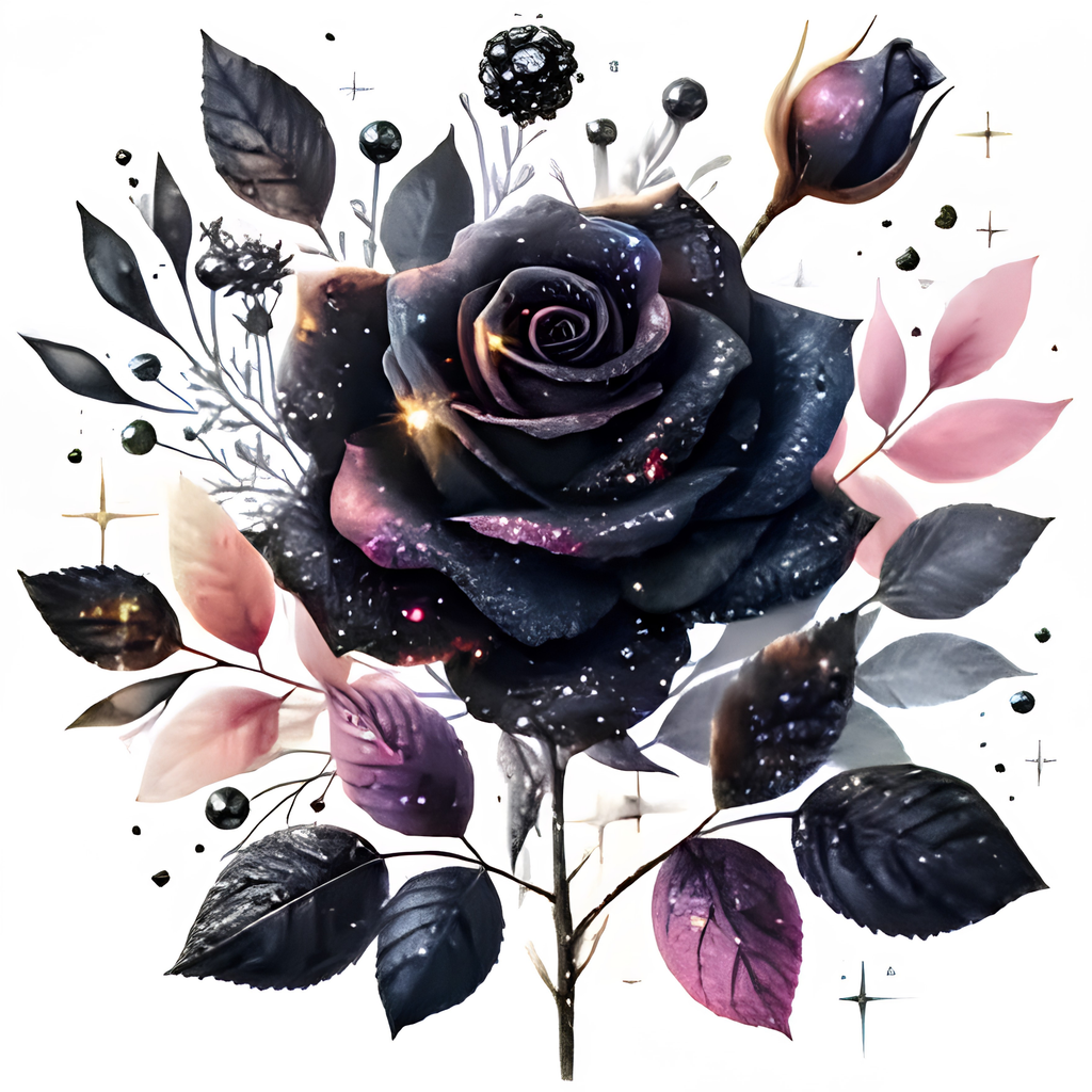 Stunning Crystal Black Rose Diamond Painting Kit - DIY Full Drill Artwork for a Dazzling Home Display