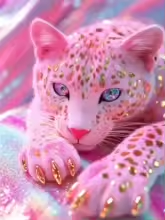 Prismatic Pink Panther Diamond Painting
