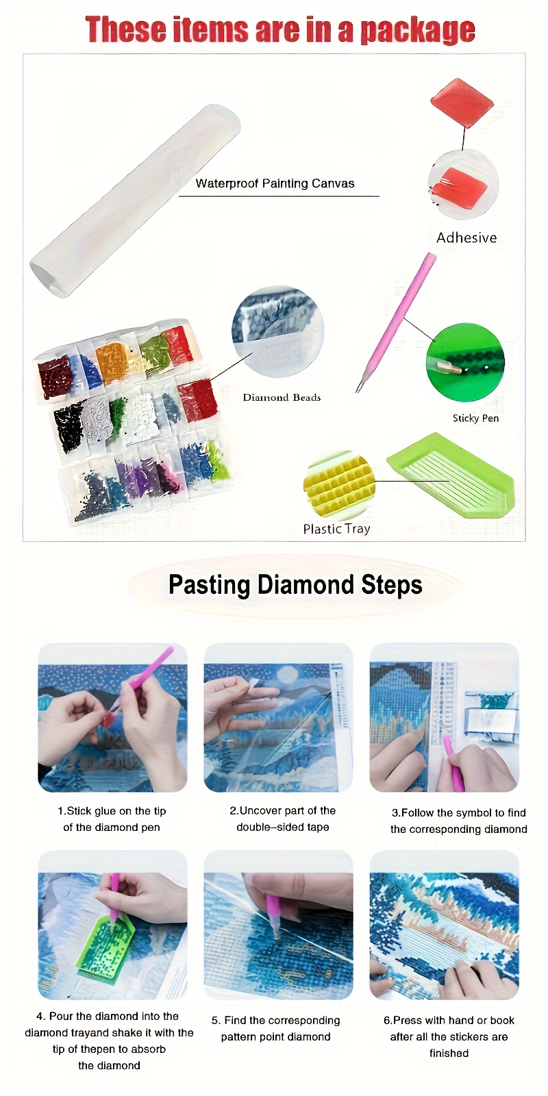 Step-by-step guide to pasting diamond with images and text