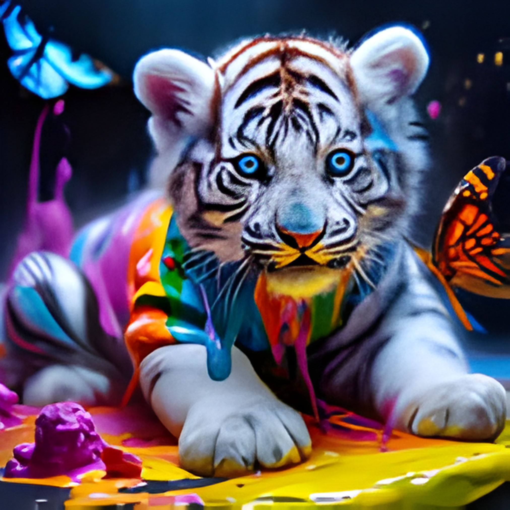 Vivid Neon Wildlife Diamond Painting Kits